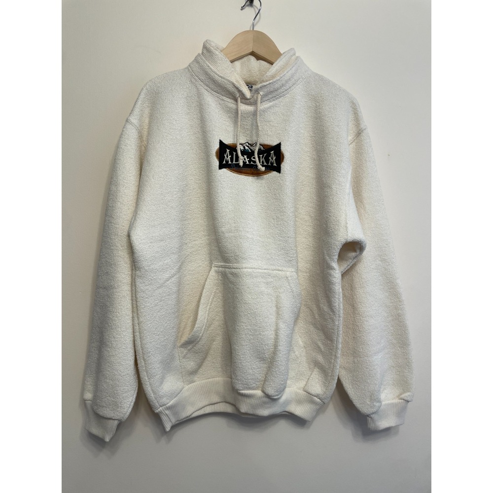 Vtg Princess Cruise Alaska Pullover Sweatshirt Medium Unisex White Terry FLAW